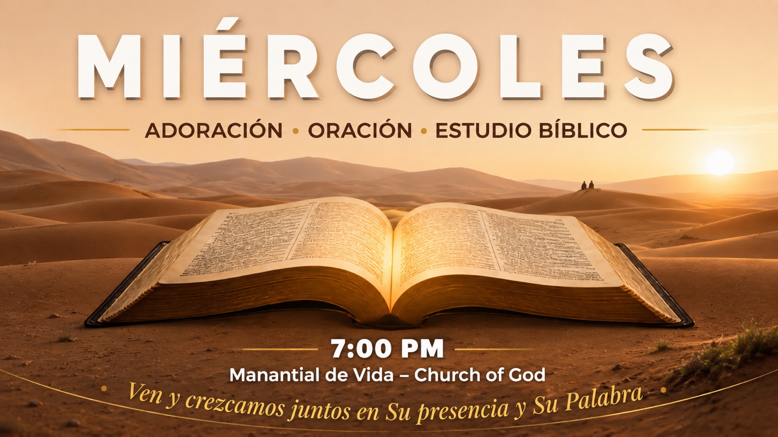 Servicio de miércoles a las 7 PM